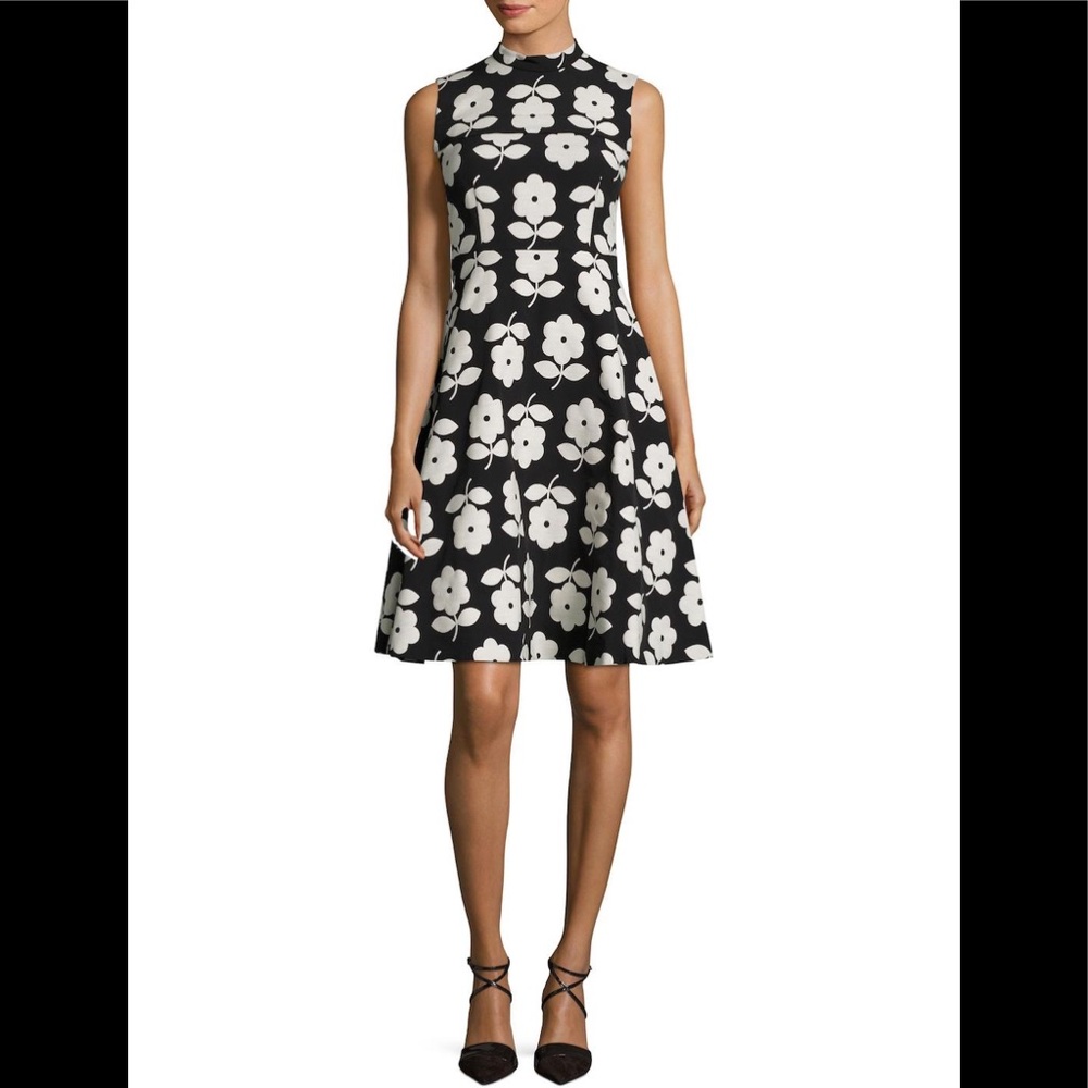 NWT—Orla Kiely Jacquard Floral Print Fit & Flare Dress US size 8/ UK 12–NWT